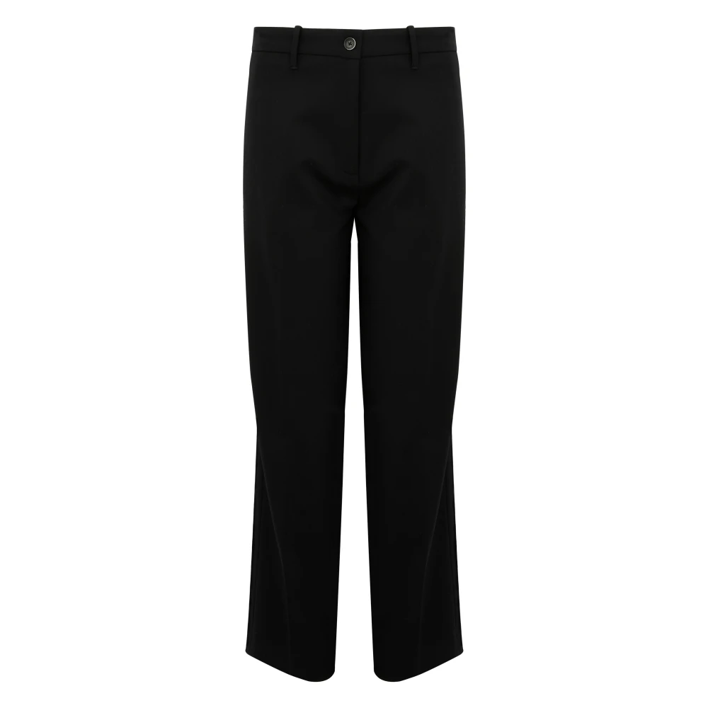 Nine In The Morning Stretch wollen broek in zwart Black Dames
