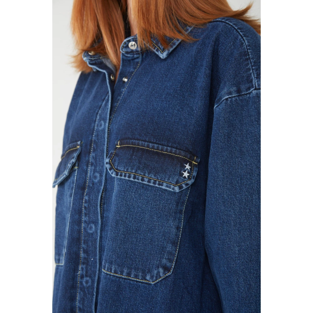 Icon Denim Eva Shirt Blue Dames
