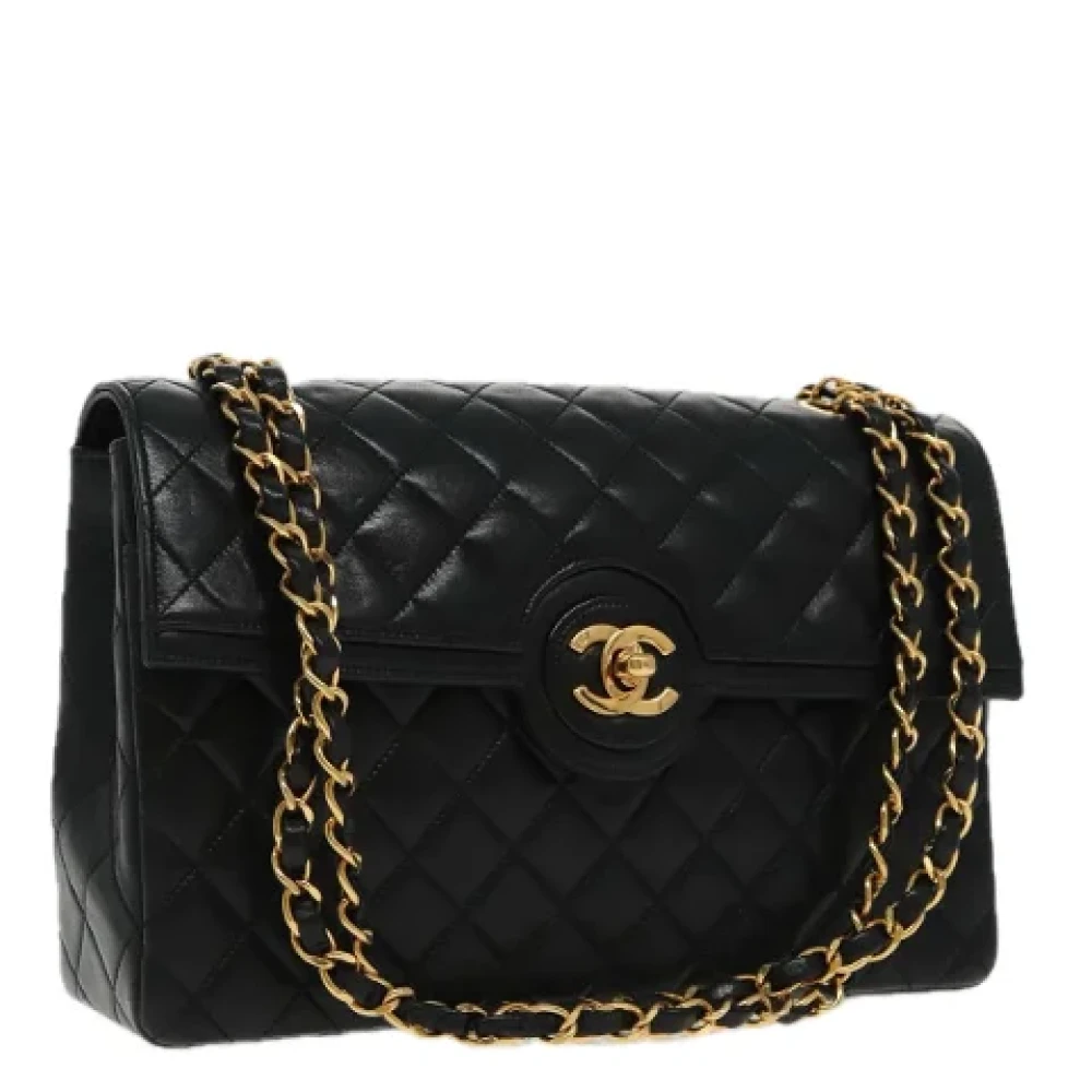 Chanel Vintage Pre-owned Leather handbags Black Dames