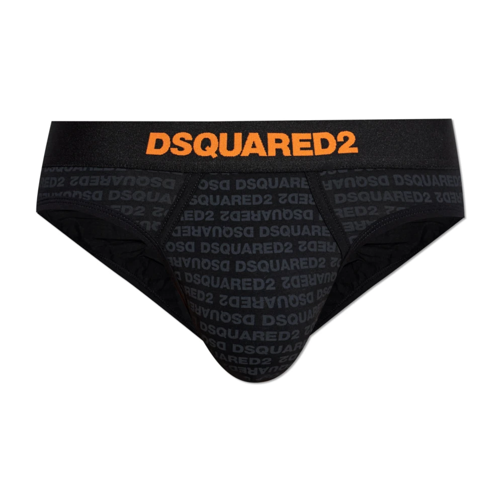 Dsquared2 Uomo Nero - Slip Con Logo - Underwear - L
