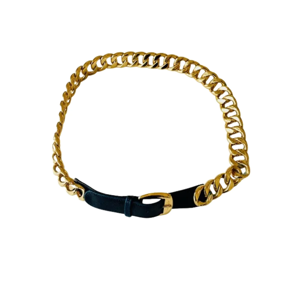 Chanel Vintage Pre-owned Metal belts Yellow Dames
