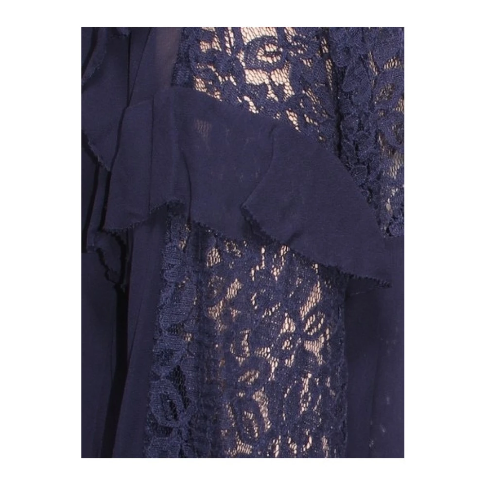 Twinset Indigo Kantmouw Top Blue Dames