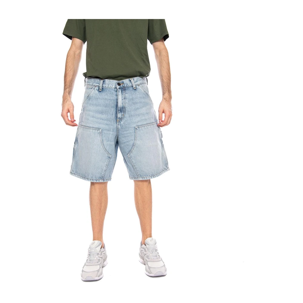 Carhartt Wip Men's Blue Double Knee Short - Denim Shorts - W29 - Shorts