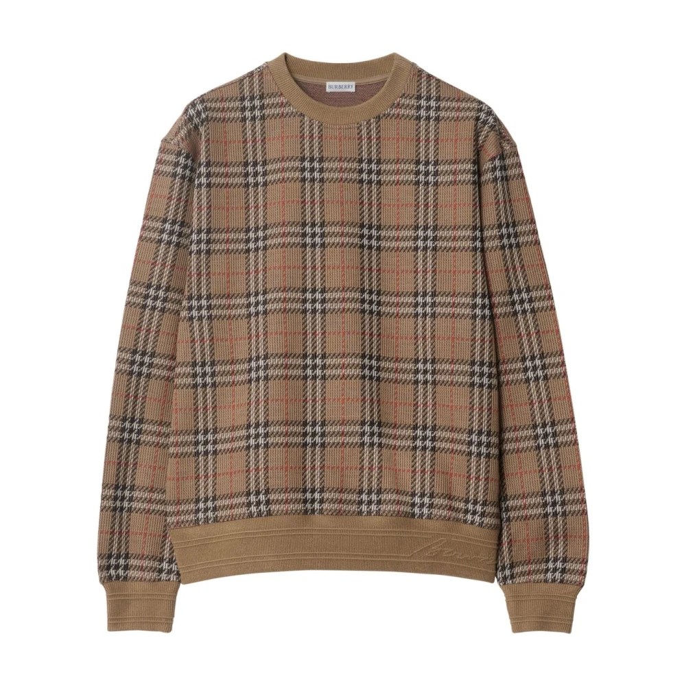Burberry Geborduurd Logo Crew Neck Sweater Multicolor Heren