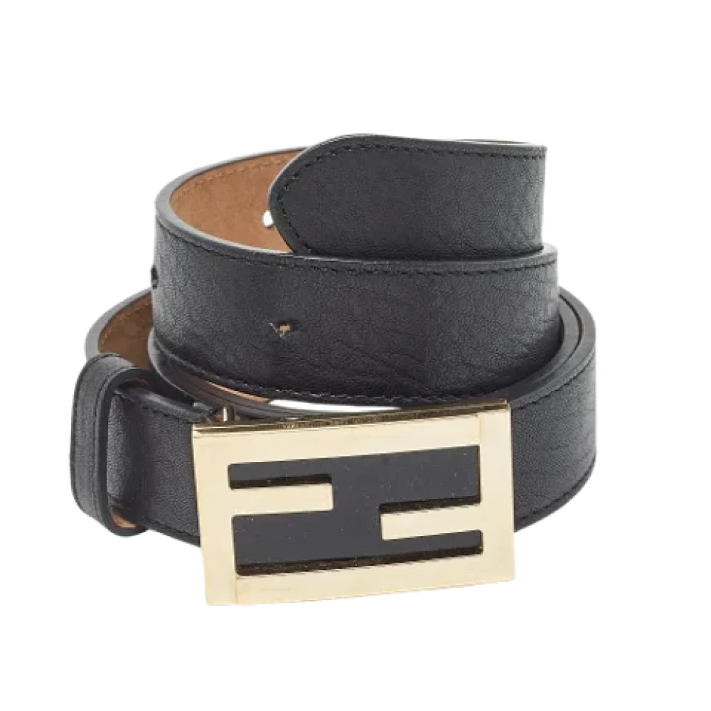 Fendi Vintage Pre-owned Leather belts Black Dames