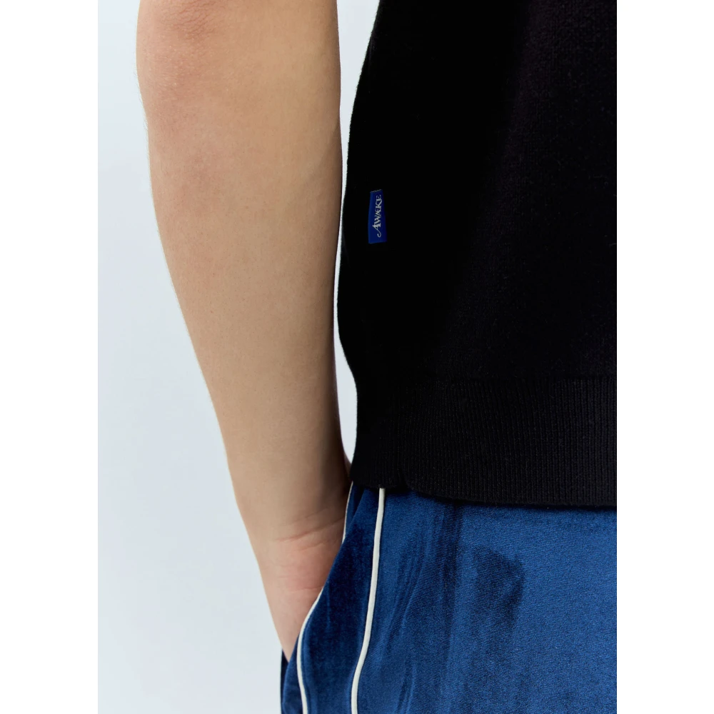 Awake NY Intarsia Gebreid Vest Black Heren