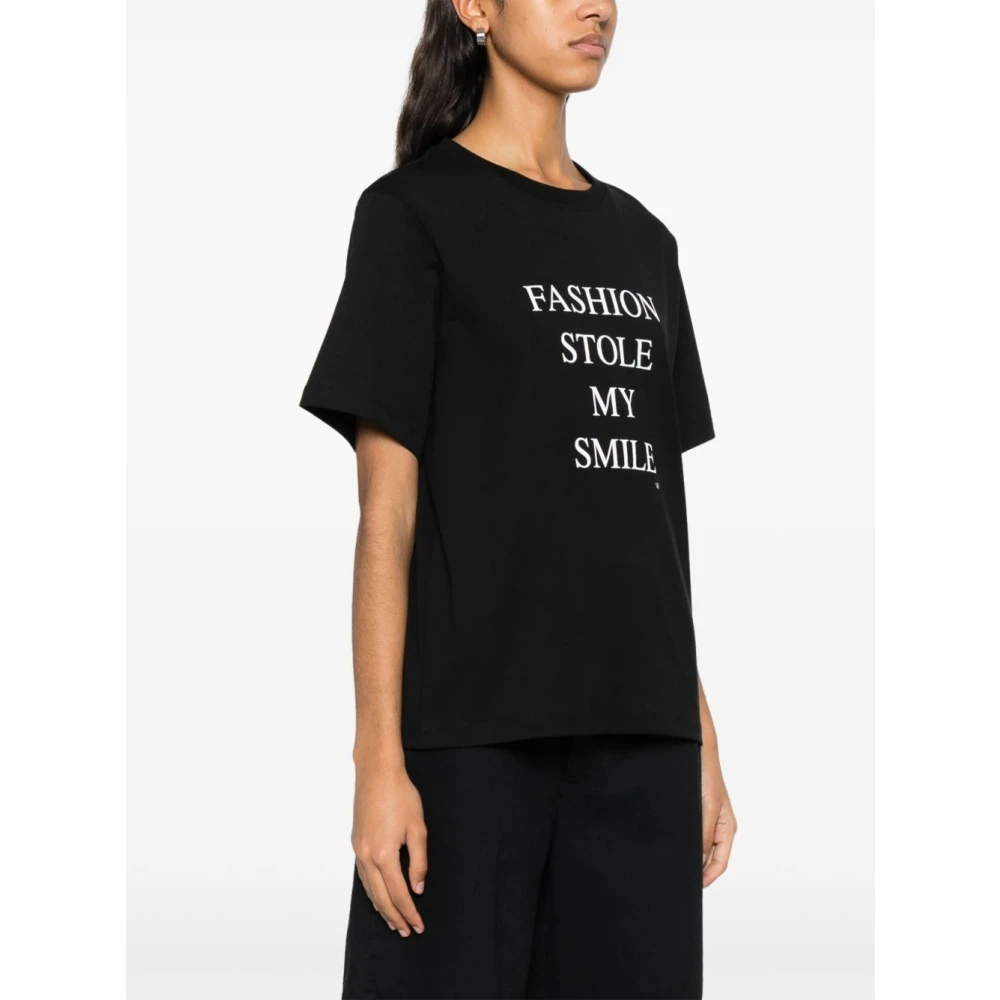 Victoria Beckham Zwarte T-shirts en Polos Black Dames