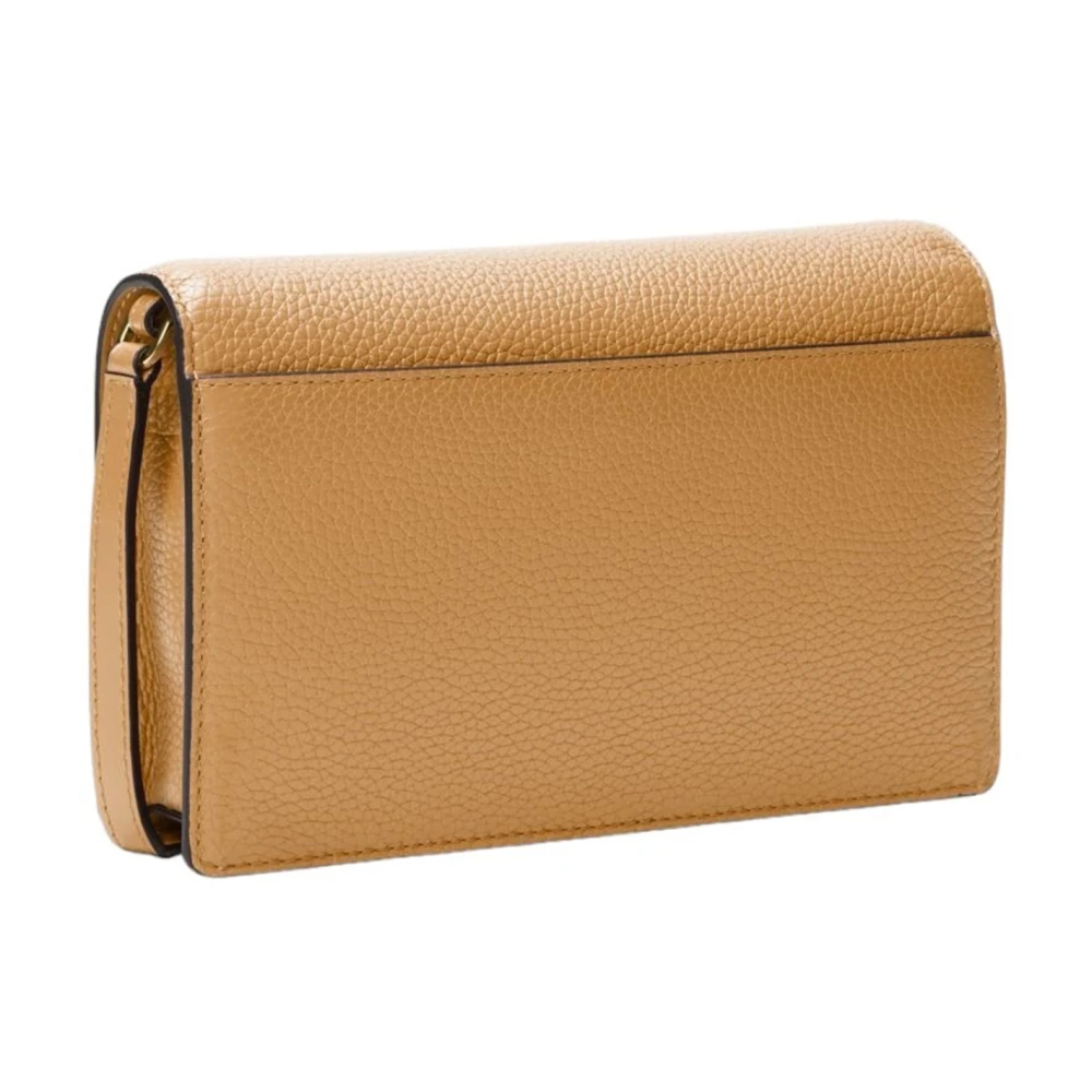 Michael Kors Bruine Schoudertas Gehamerd Leer Brown Dames