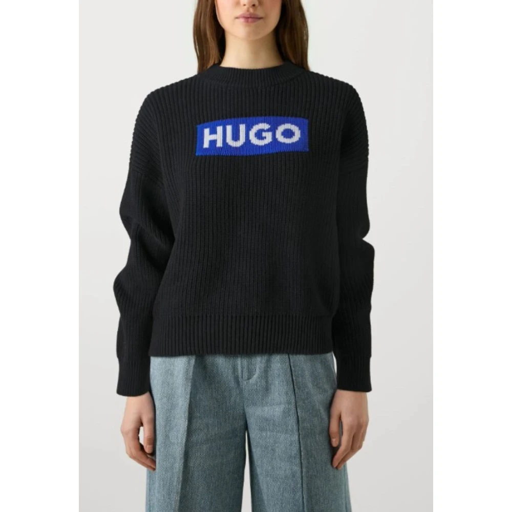 Hugo Boss Dames Trui Sloger_B Black Dames