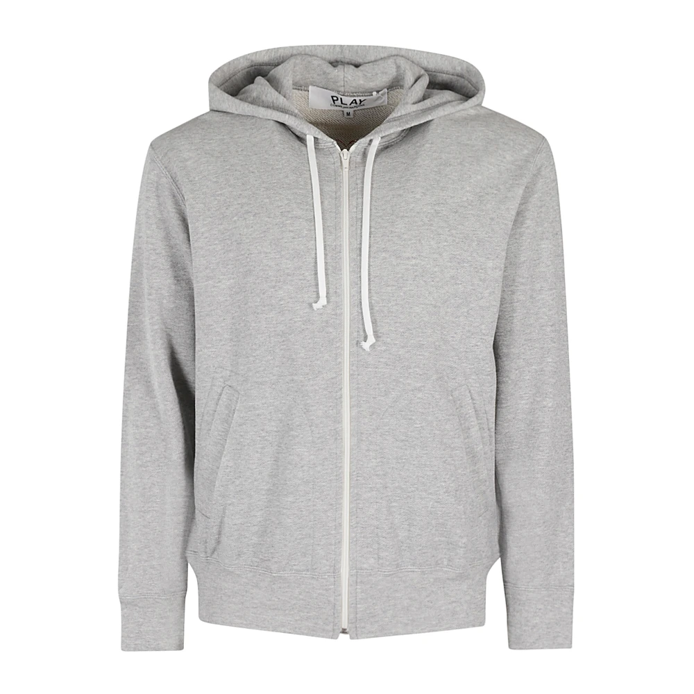 Comme des Garçons Play Rode Embleem Sweatshirt Gray Heren
