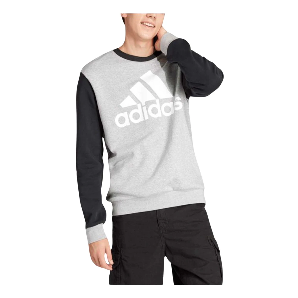 Adidas Essentials Fleece Sweater Gray Heren
