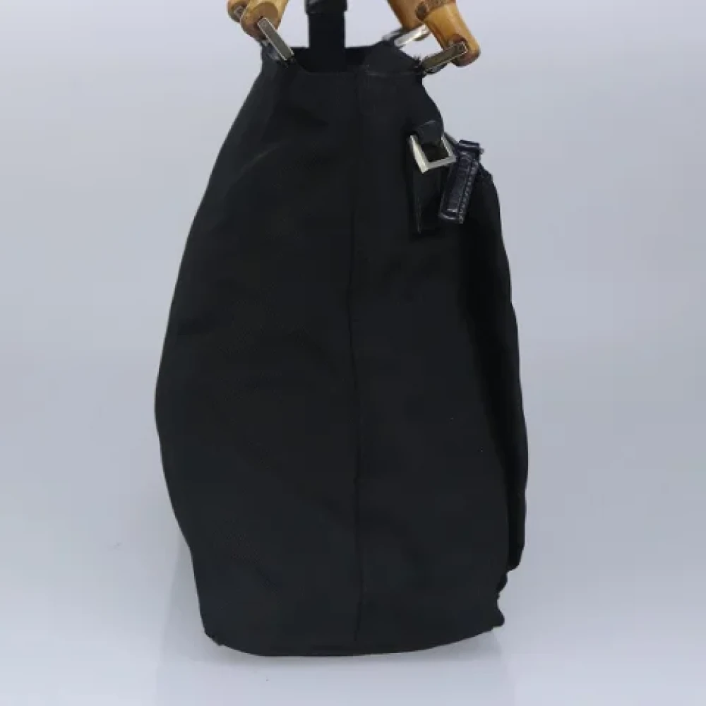 Gucci Vintage Pre-owned Nylon handbags Black Dames