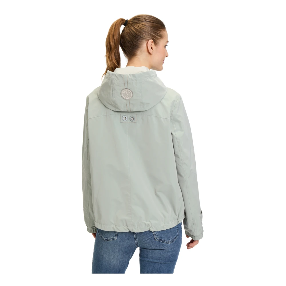Amber & June Gewatteerde Casual Blouson Jas Green Dames