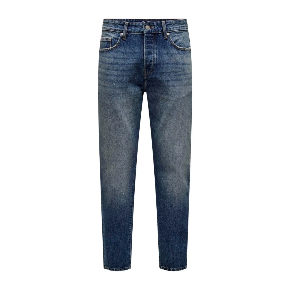 Only & Sons Cropped Denim Jeans voor Mannen Blue Heren