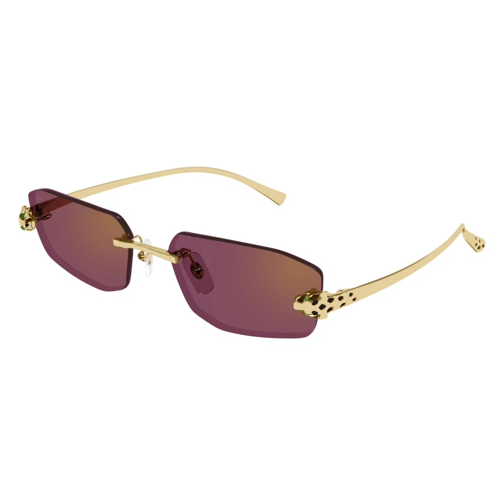 Cartier Unisex Yellow Sunglasses, 56 Mm, Panthère Rectangle Frame Sunglasses