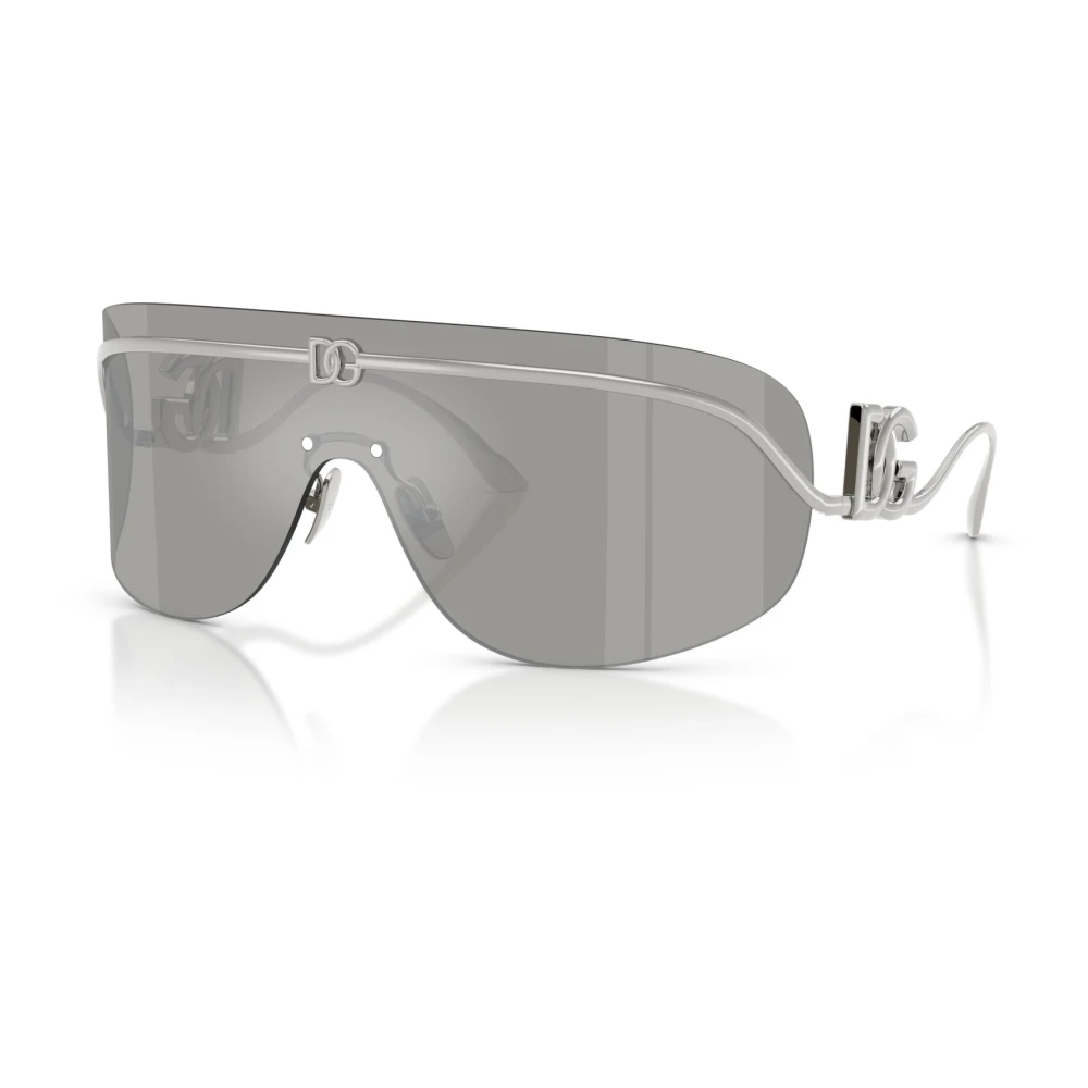 Dolce & Gabbana Grey Woman Dg2320 05/6G Sunglasses Metal Silver Pillow Mirrored - Image 2