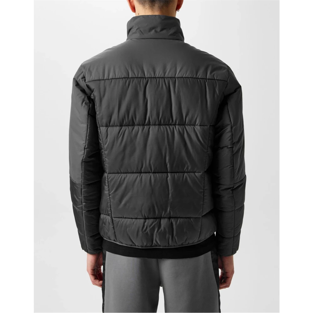 Hugo Boss Grijs Zwarte Pufferjas met ritssluiting Gray Heren
