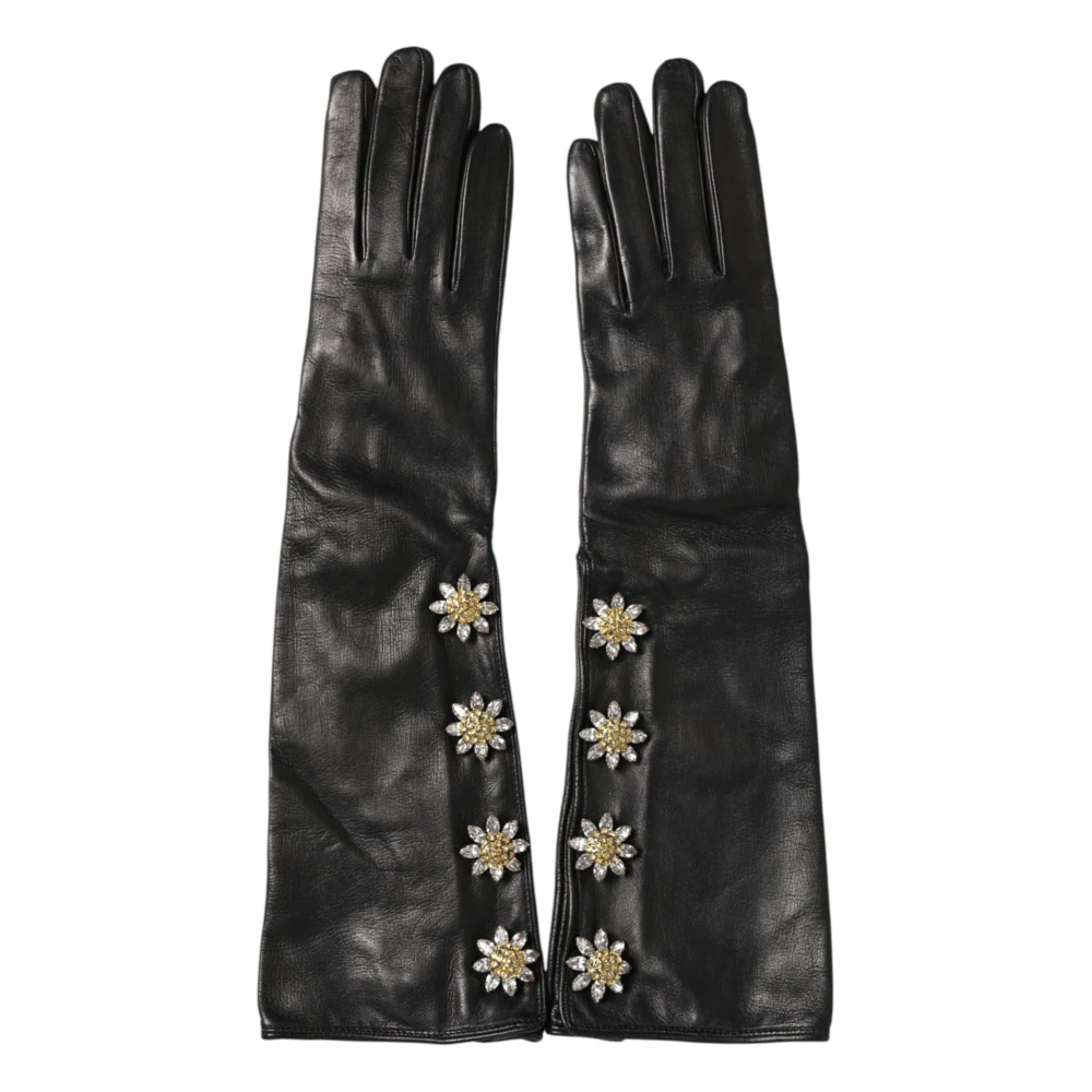 Dolce & Gabbana Unisex Black Gloves, One Size, Long Gloves