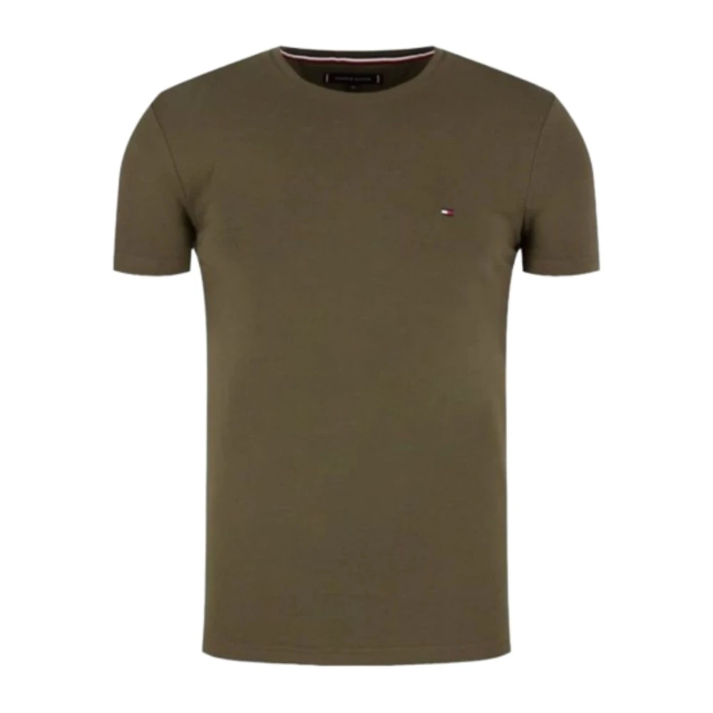 Tommy Hilfiger Slim Fit Stretch Tee voor Heren Green Heren