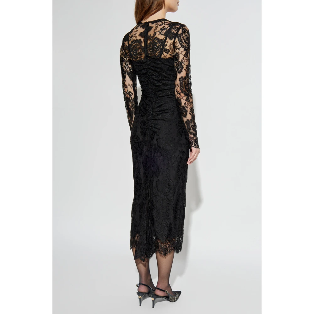 Dolce & Gabbana Kanten jurk Black Dames