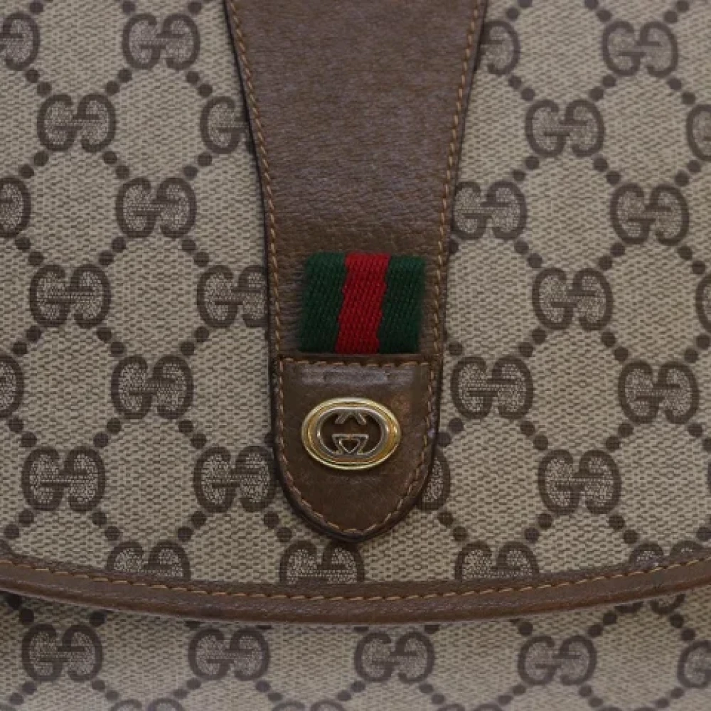 Gucci Vintage Pre-owned Leather clutches Beige Dames