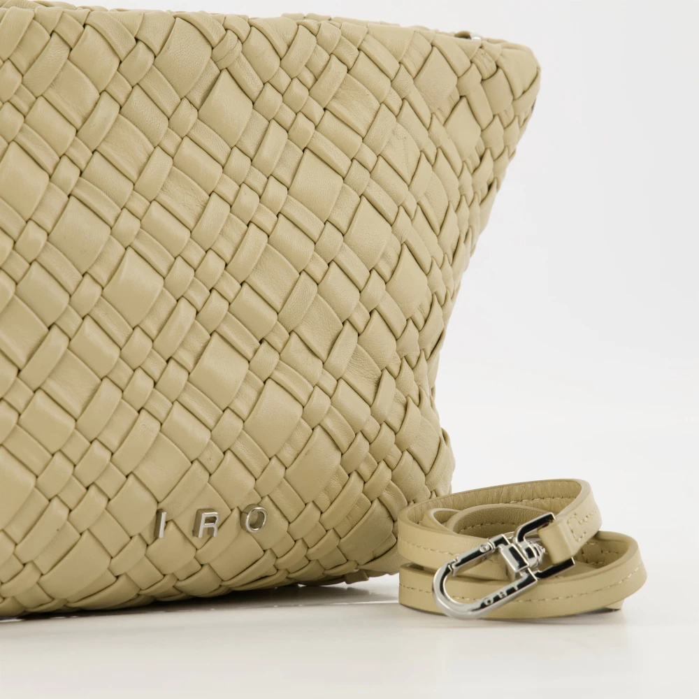 IRO Gevlochten leren clutch Lente-Zomer 2025 Beige Dames