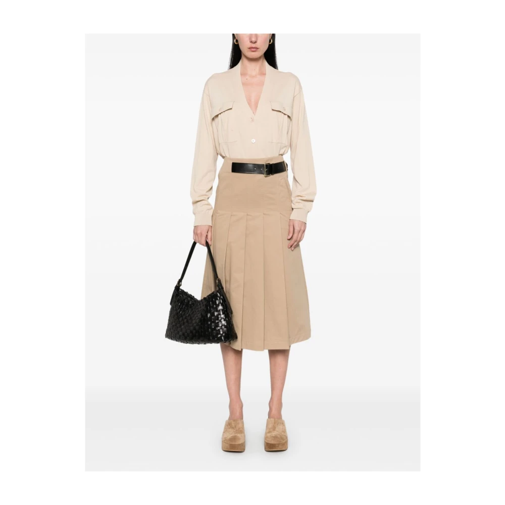 Semicouture Khaki Rok Dameskleding Beige Dames