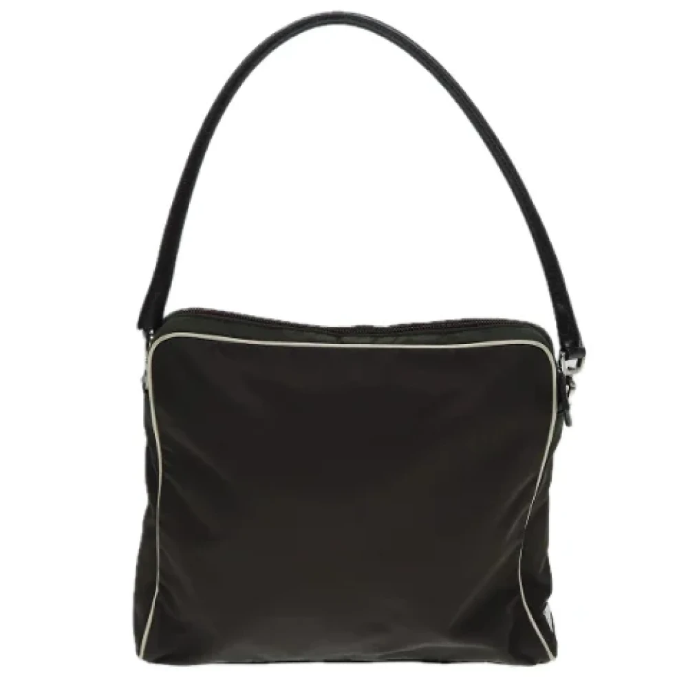 Prada Vintage Pre-owned Nylon handbags Black Dames