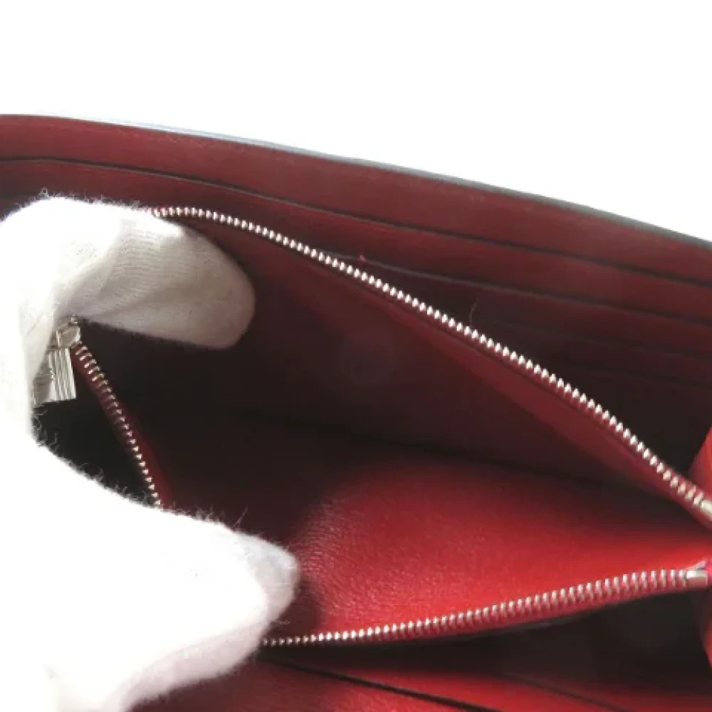 Hermès Vintage Pre-owned Leather wallets Red Dames