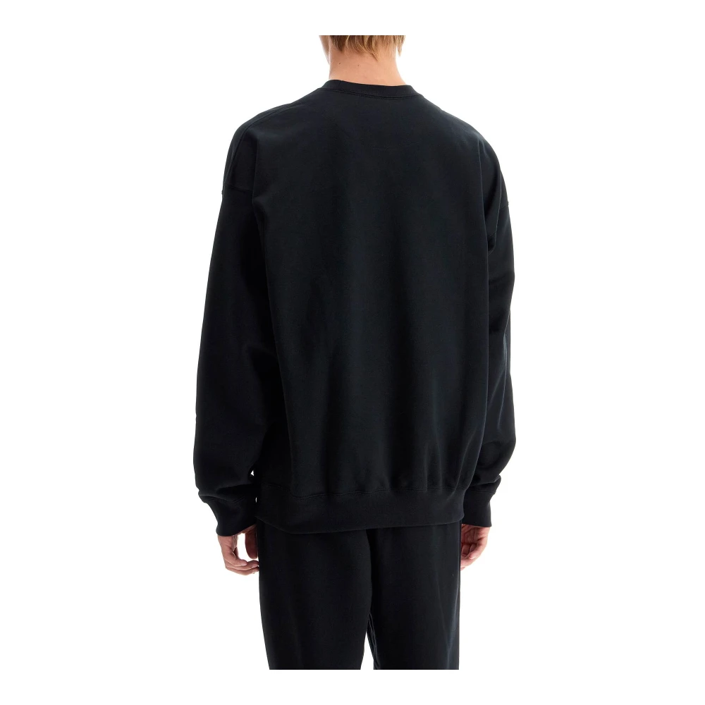 Y-3 Minimalistische Oversized Crewneck Sweatshirt Black Heren