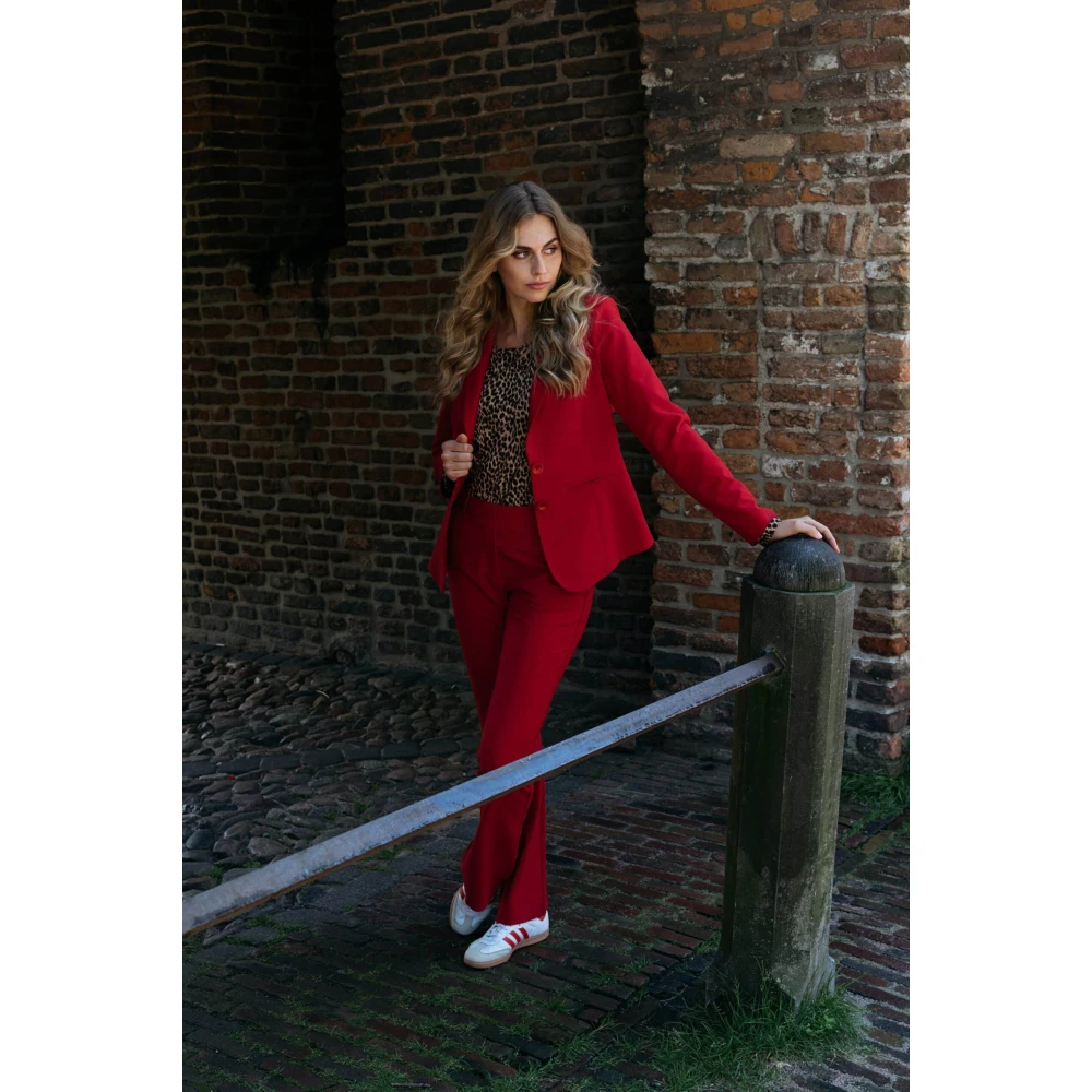 &Co Woman Charlie Comfort Twill L-Red Dames