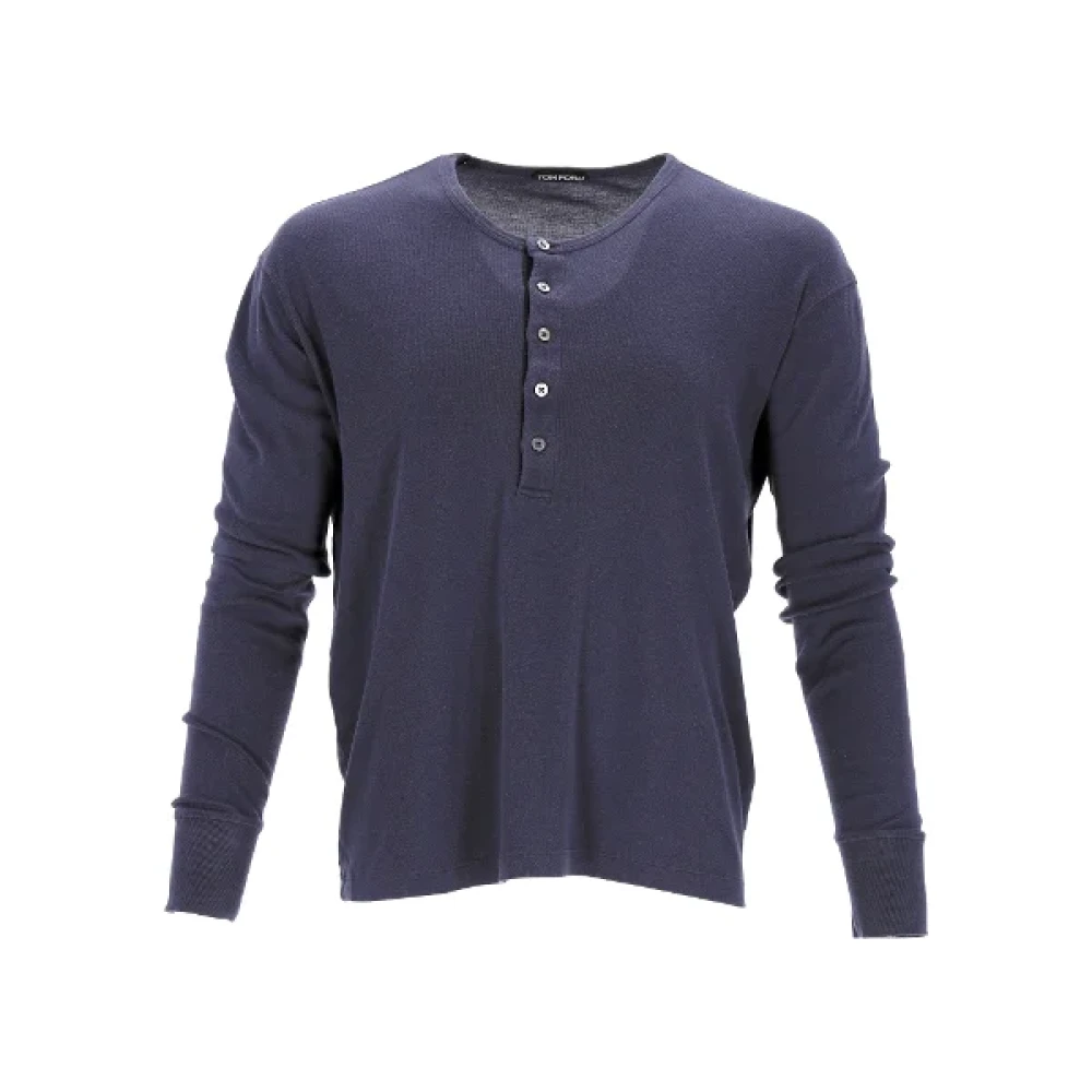 Tom Ford Pre-owned Cotton tops Blue Heren