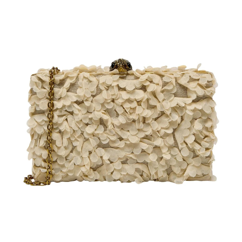 Kurt Geiger Women's Beige Crystal Kensington Clutch