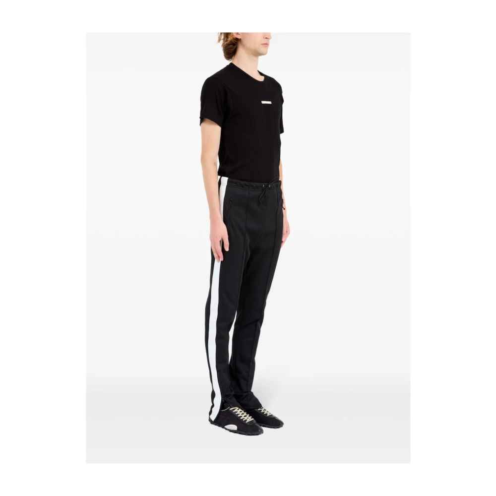 Maison Margiela Zwarte Broek met Handtekeningdetails Black Heren