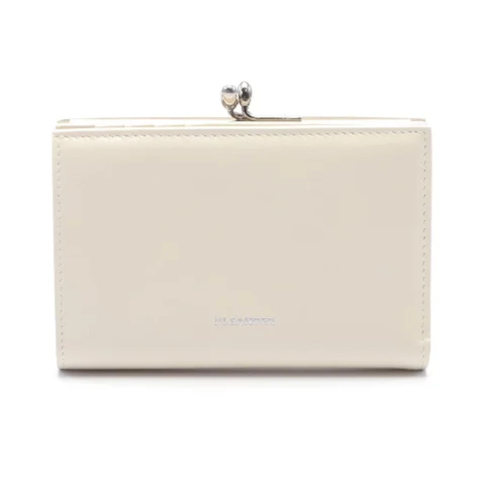 Jil Sander Pre-owned Leather wallets White Dames