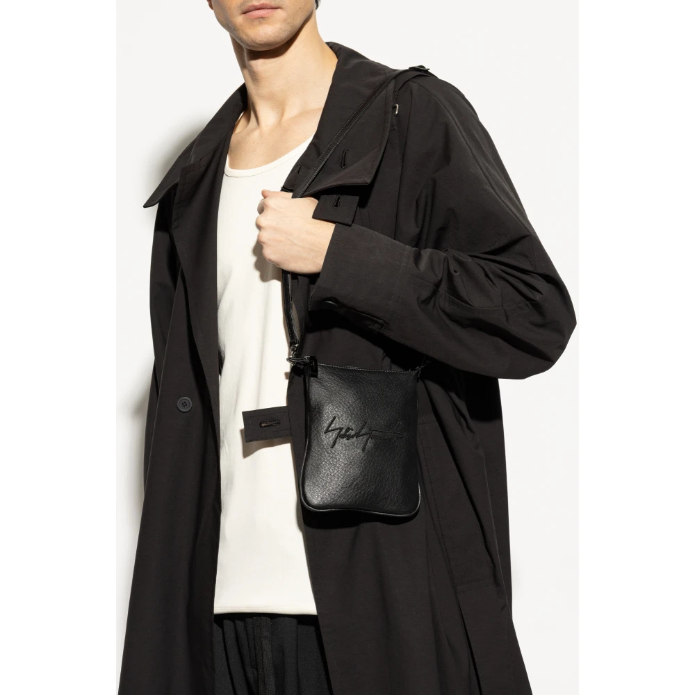 Yohji Yamamoto Schoudertas met logo Black Heren