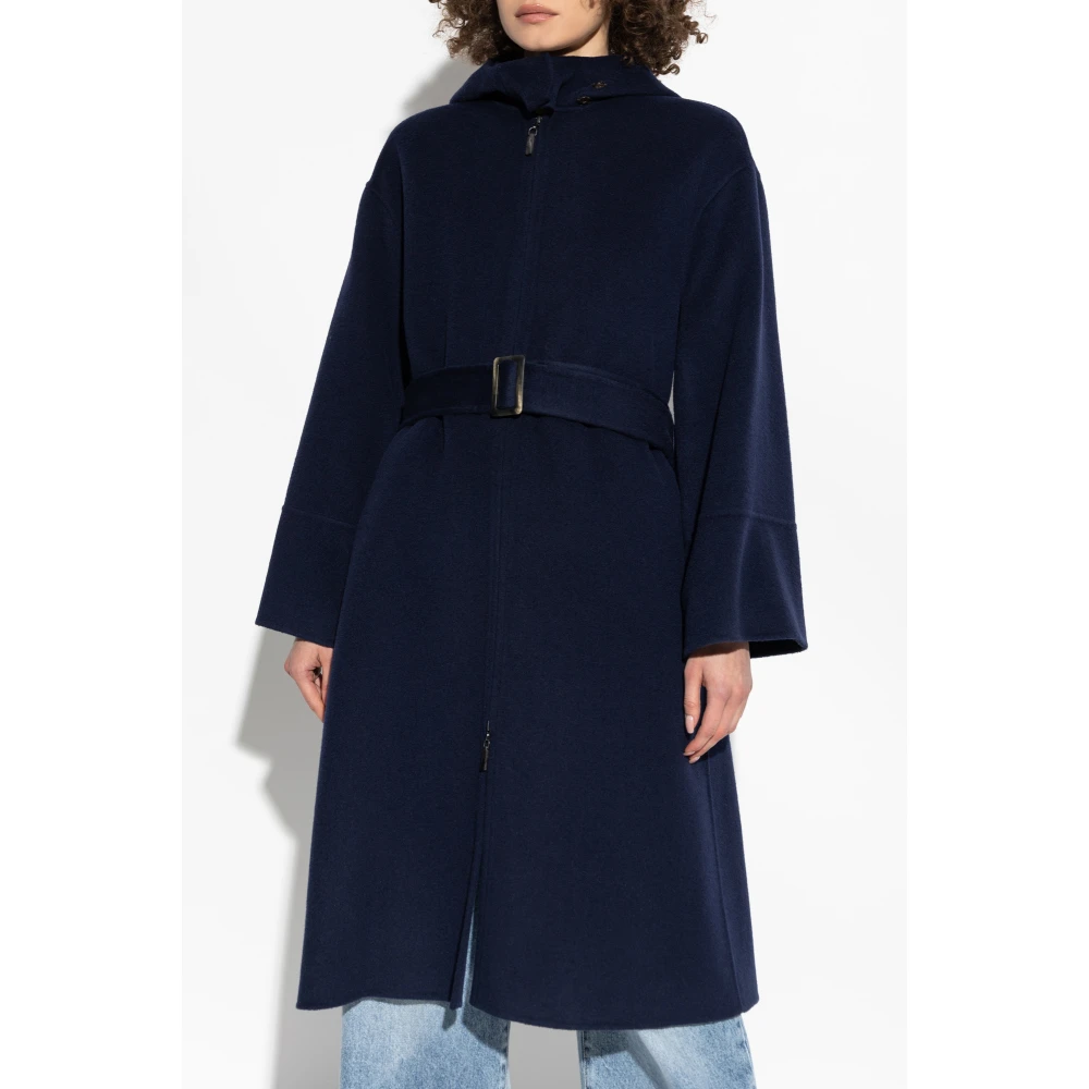 Emporio Armani Jas met capuchon Blue Dames