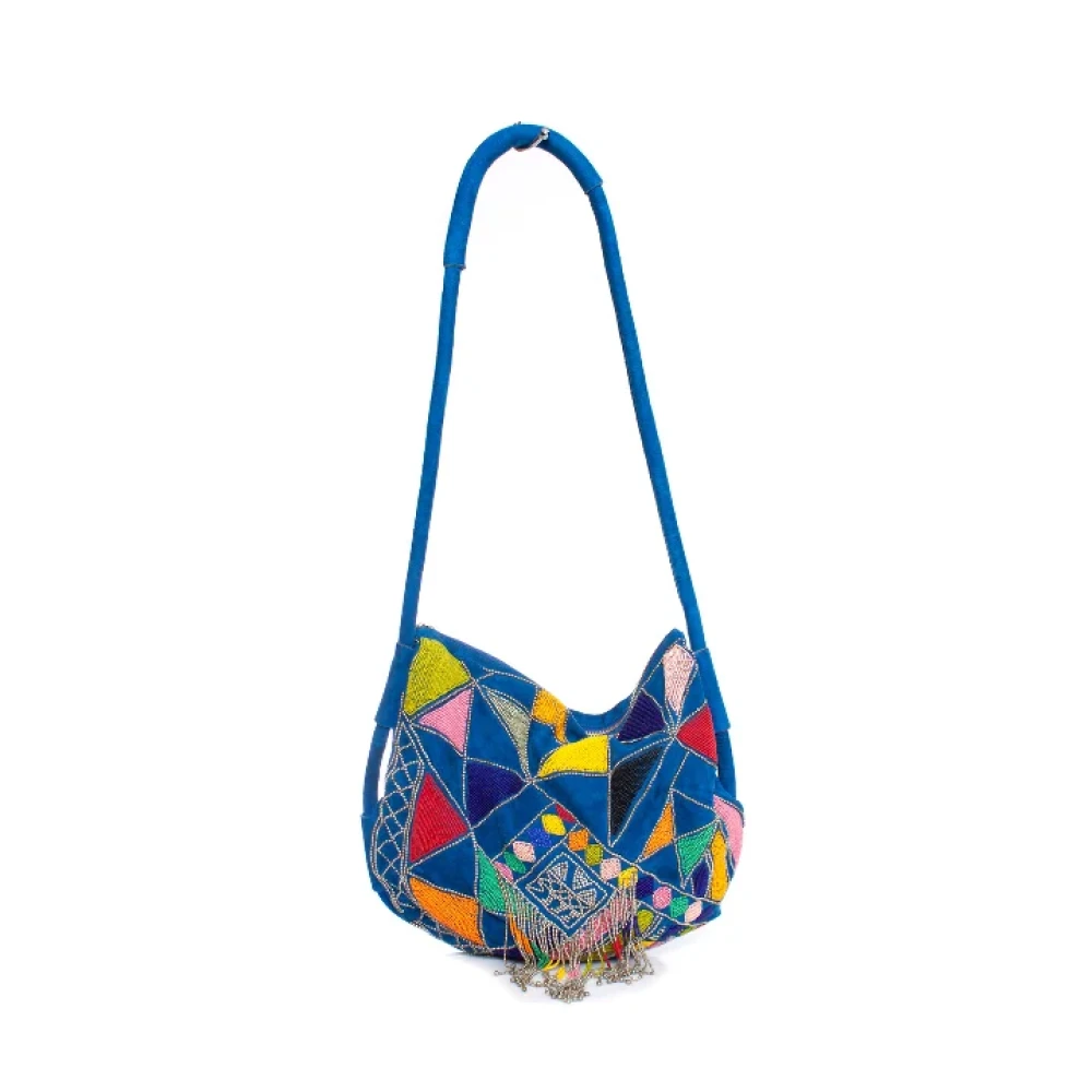 Emilio Pucci Pre-owned Suede shoulder-bags Blue Dames