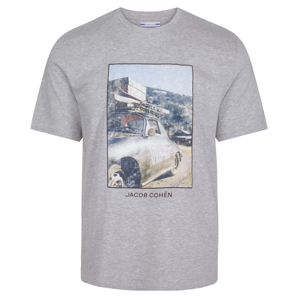 Jacob Cohën Vintage Porsche Print T-Shirt Gray Heren