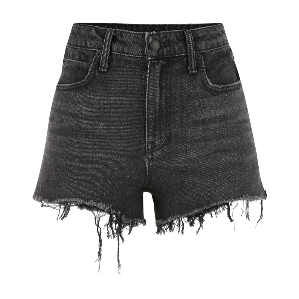 Alexander wang Zwarte Denim Bite Shorts Black Dames