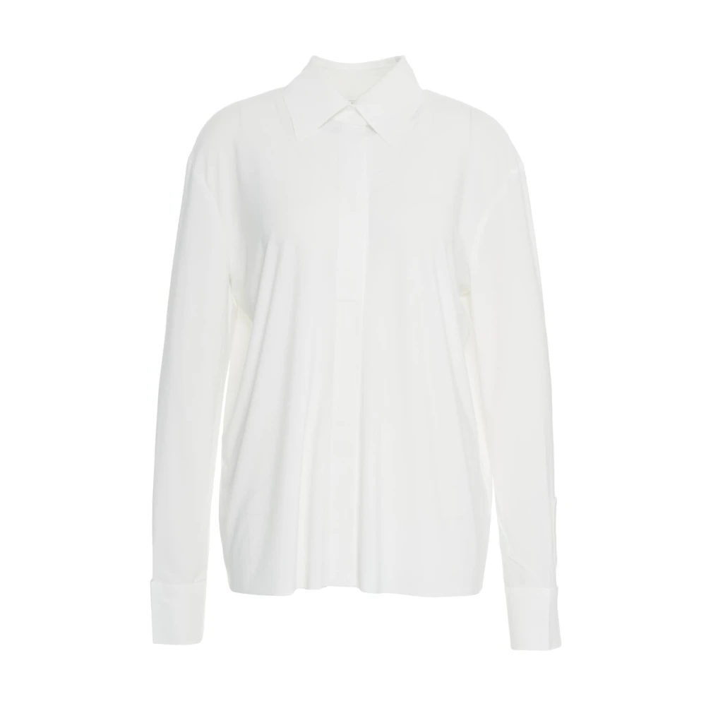 Norma Kamali Elegante Witte Blouse met Kraag White Dames
