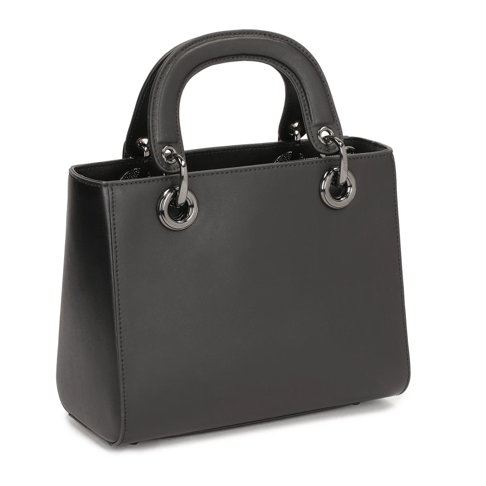 Kazar Gevoerde leren handtas met handvatten Black Dames