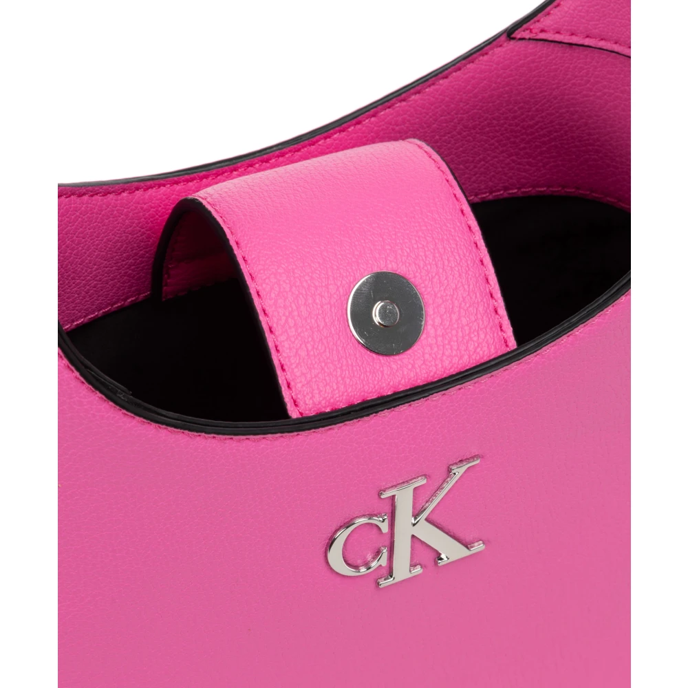 Calvin Klein Jeans Eenvoudige Hobo Tas met Logo Pink Dames