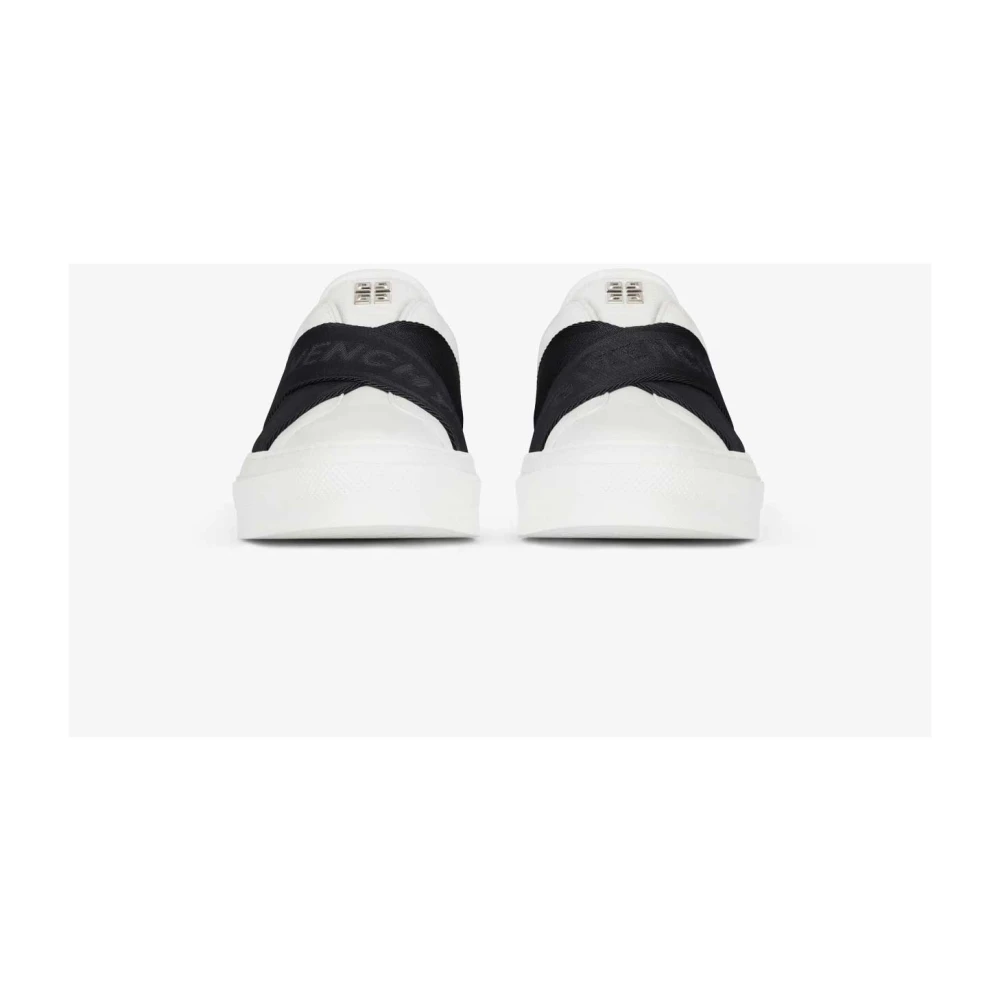 Givenchy Witte Zwarte City Sport Sneakers met D-riemen White Dames