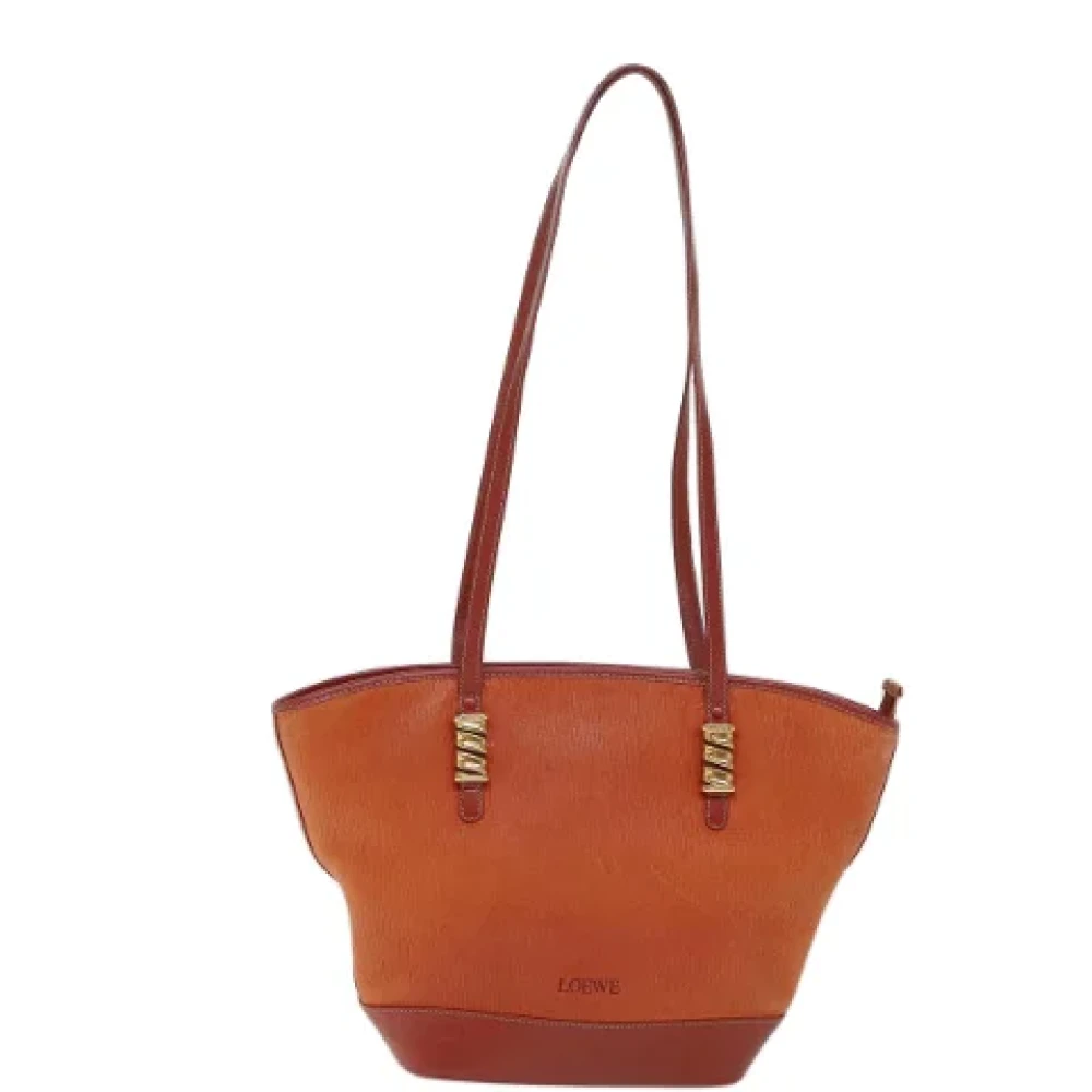 Loewe Pre-owned Leather totes Orange Dames