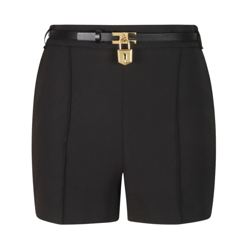 Elisabetta Franchi Donna Nero Pantaloncini, M, New,