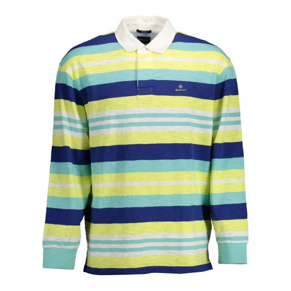 Gant Men's Multicolor Polo Shirts, S, Long Sleeve Polo