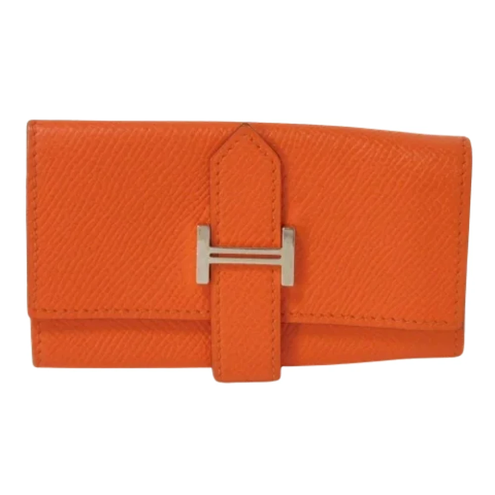 Hermès Vintage Pre-owned Leather key-holders Orange Heren