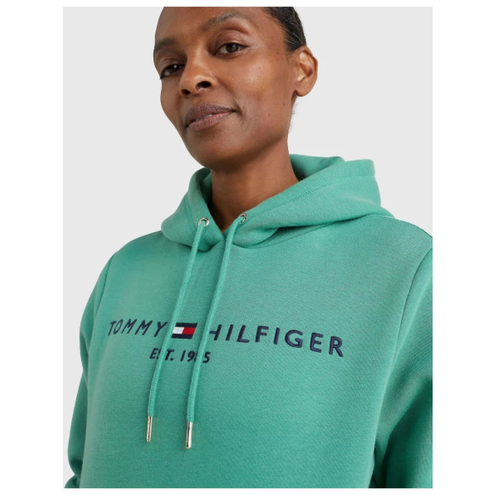 Tommy Hilfiger Verstelbare Hoodie Jurk Green Dames