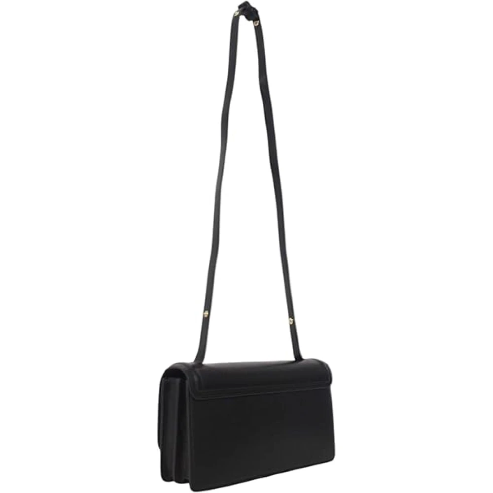 Twinset Zwarte Schoudertas Eco Leer Black Dames